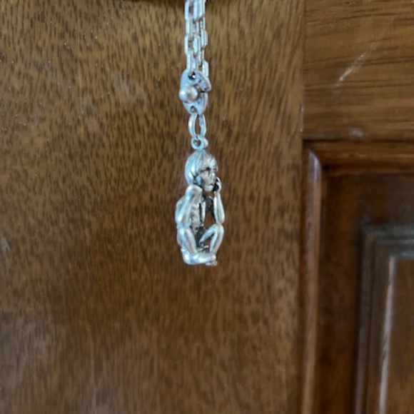 ANTIQUE ONE OF A KIND FRENCH STERLING SILVER KEYRING - Picture 8 of 9